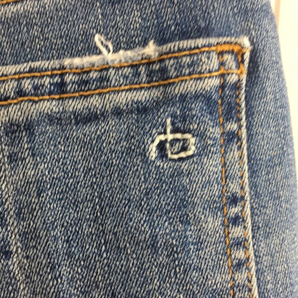 Rag & Bone Nina High Rise Ankle‎ Skinny Jeans Womens 26 Medium Distressed Denim - Picture 7 of 14